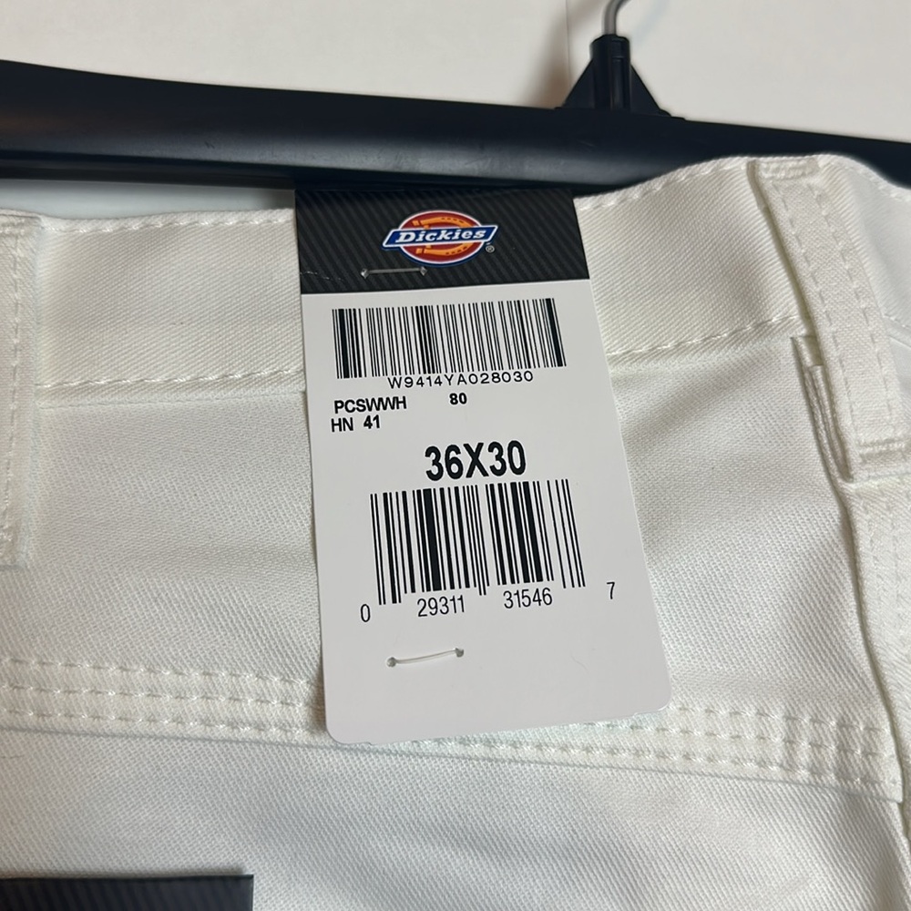 Dickies White Utility Pants Relaxed Fit Size 36x30 - Picture 7 of 11